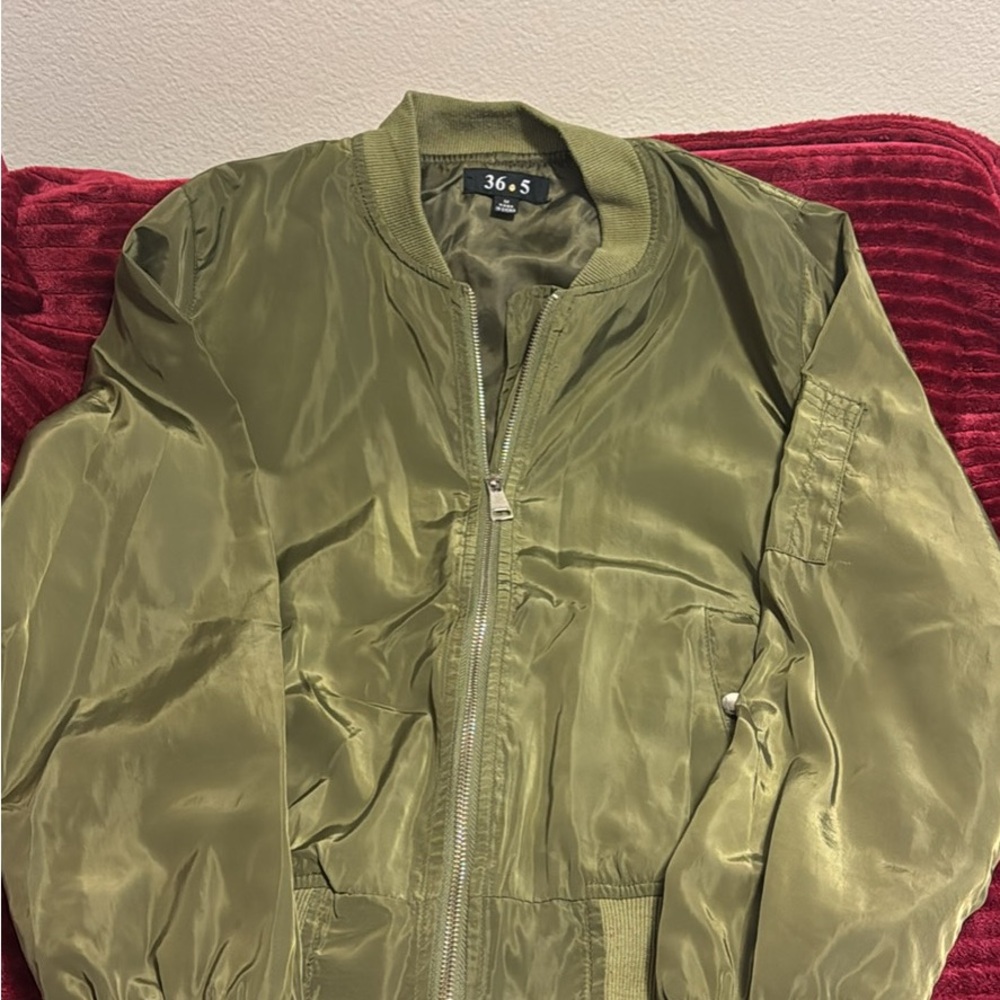 Olive Green Women’s Bomber Jacket